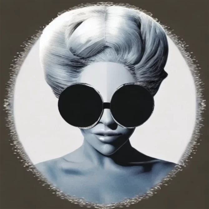 Lady Gaga in the style of Rene Magritte     258